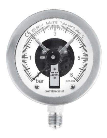 Pressure gauges with electrical contact applications of MTICE series